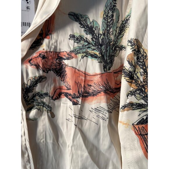 We The Free Watercolor Animal Print Button Down Size Small New With Tags - Picture 14 of 16